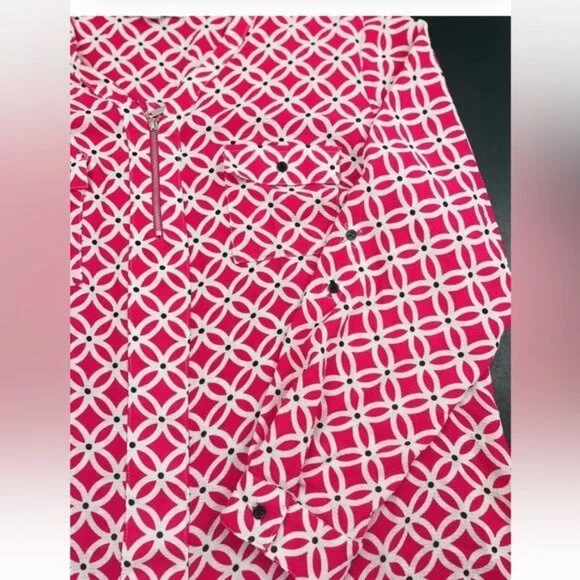 STUDIO WORKS Woman 2X Blouse Pink Front ZIP & 2 Pocket - Picture 2 of 15